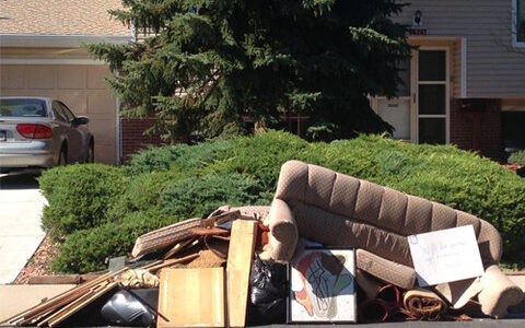 Items set out at the curb ready for collection